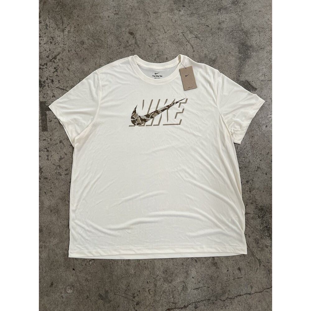Nike Men's Ivory Camo Dri-FIT Training T-Shirt‎ (DZ2741-113) Size XXL - NWT